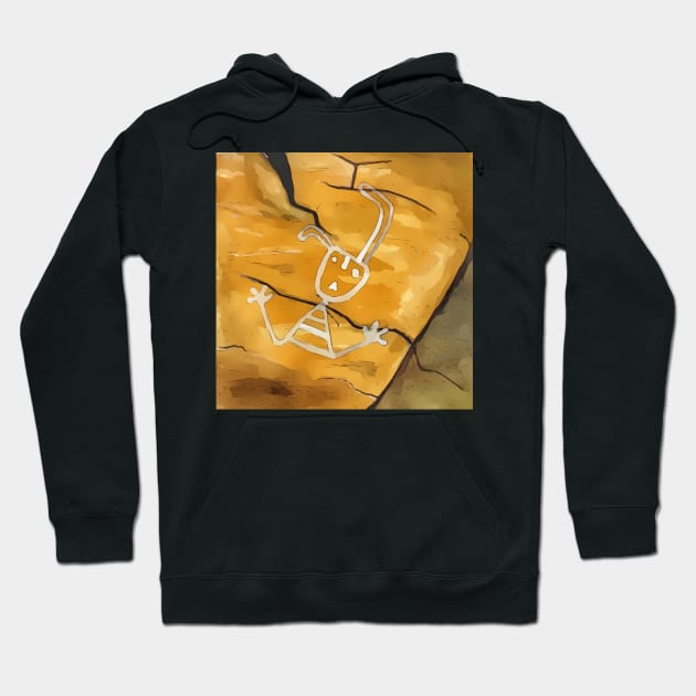 Petroglyph from Anza Borrego National Monument Hoodie by WelshDesigns